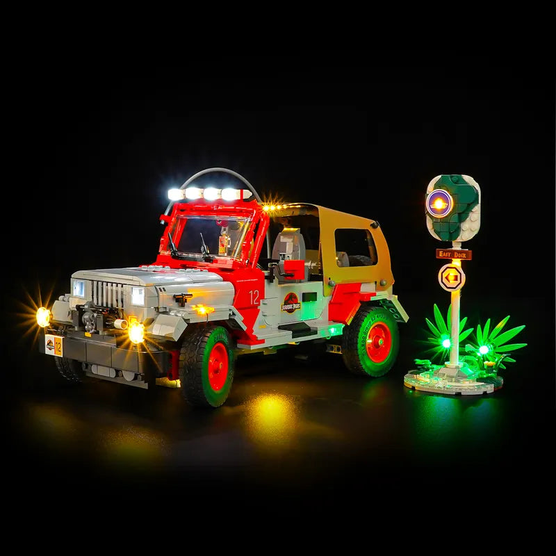 Beleuchtungsset für Jurassic Park Jeep Wrangler 77984 – Briksmax 2.0