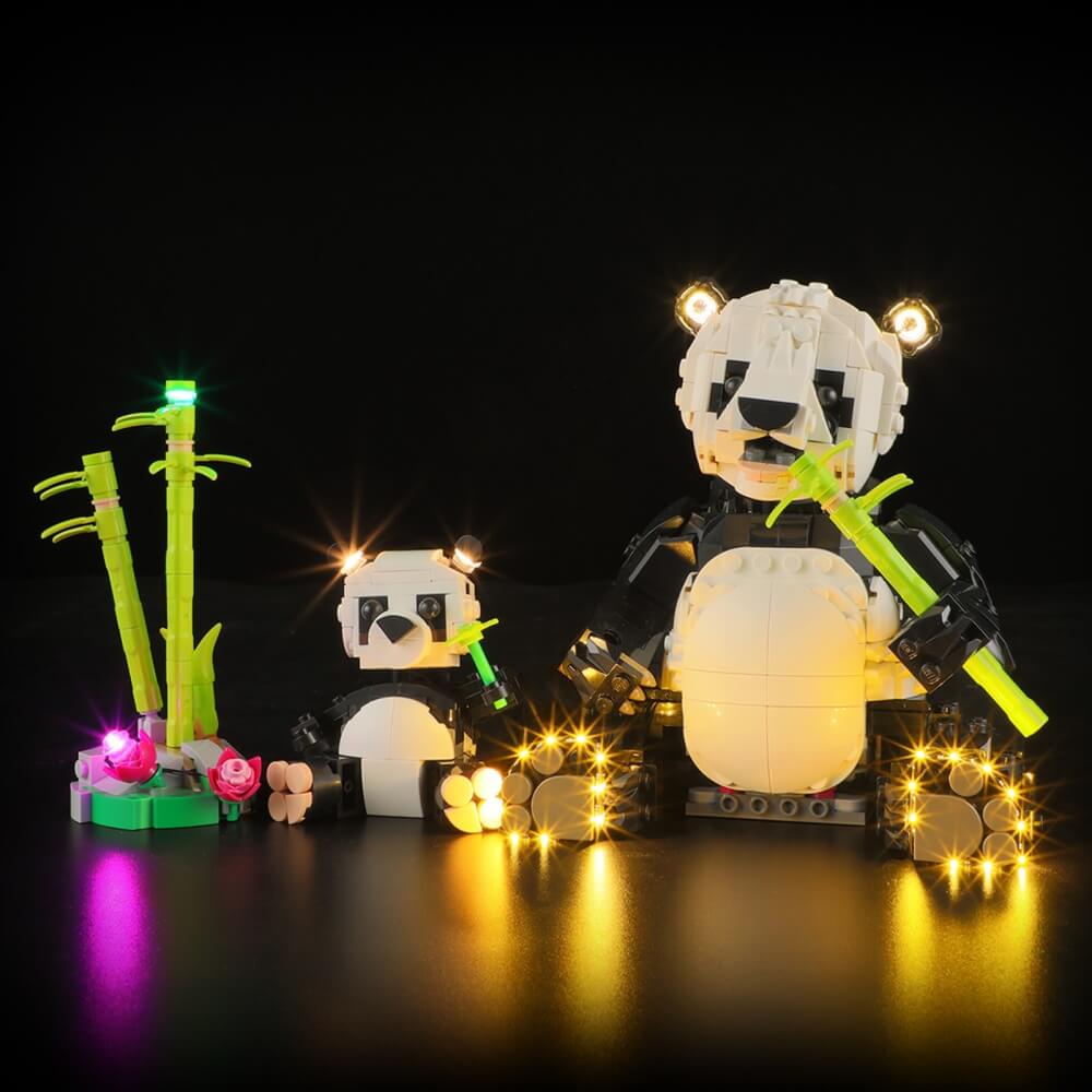 Beleuchtungsset für Wildtiere: Panda-Familie 31165—Lightailing