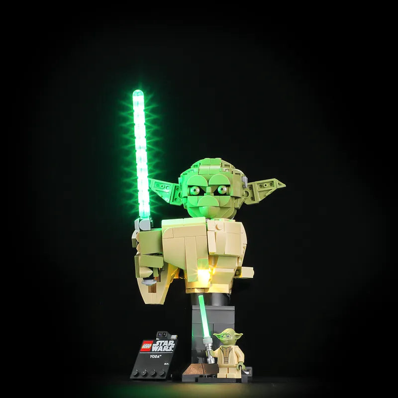 Beleuchtungsset für Yoda Büste 75438-Briksmax 2.0 (Wellen-Sensorsteuerung)