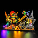 Briksmax LEGO lighting kit installed in  Light Kit for Ocarina of Time – The Final Battle 77093 full view display