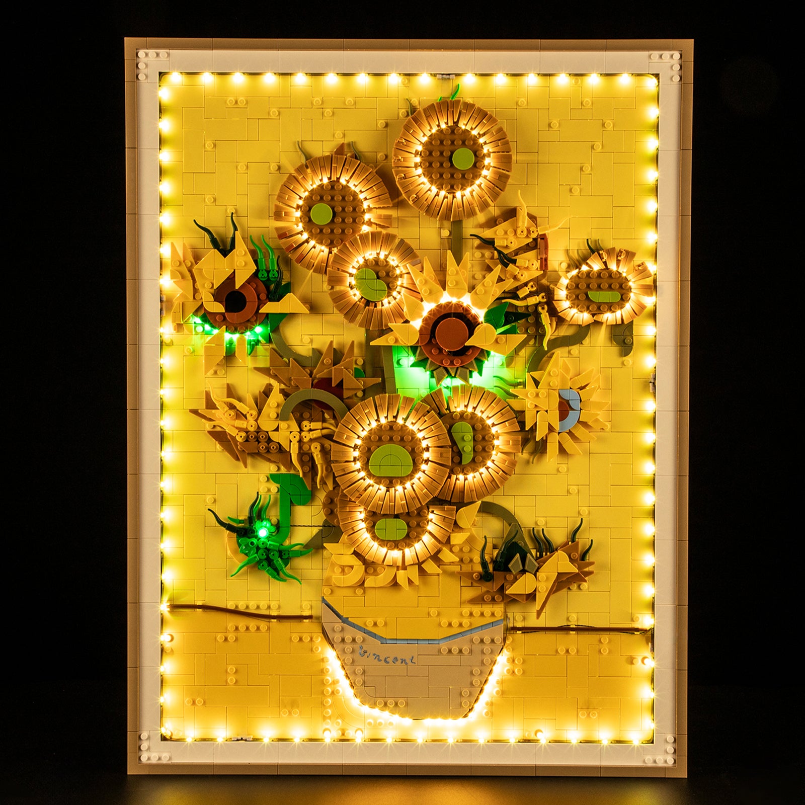 Lichtset für Vincent van Gogh – Sonnenblumen 31215 - Briksmax 2.0 (Fernbedienungsversion)