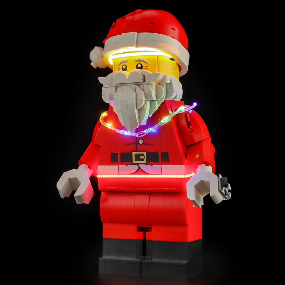 Light Kit for Up-Scaled Santa Minifigure 40820- Briksmax 2.0
