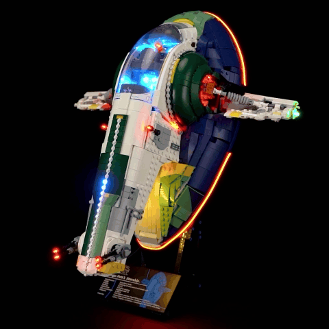 Beleuchtungsset für Jango Fetts Raumschiff der Firespray-Klasse 75409-Lightailing (🔋 USB-Stromversorgung empfohlen)