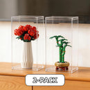 LEGO Display Case – Dustproof Clear Box(Medium) | 2 Pack