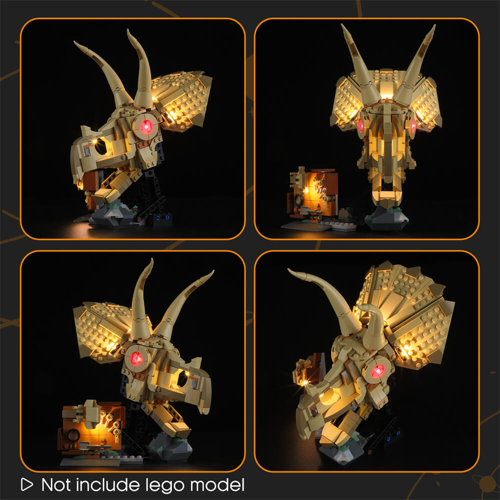 Light Kit for Dinosaur Fossils: Triceratops Skull 76969-Lightailing