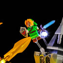 Fantasy combat lighting effect in LEGO Final Battle display