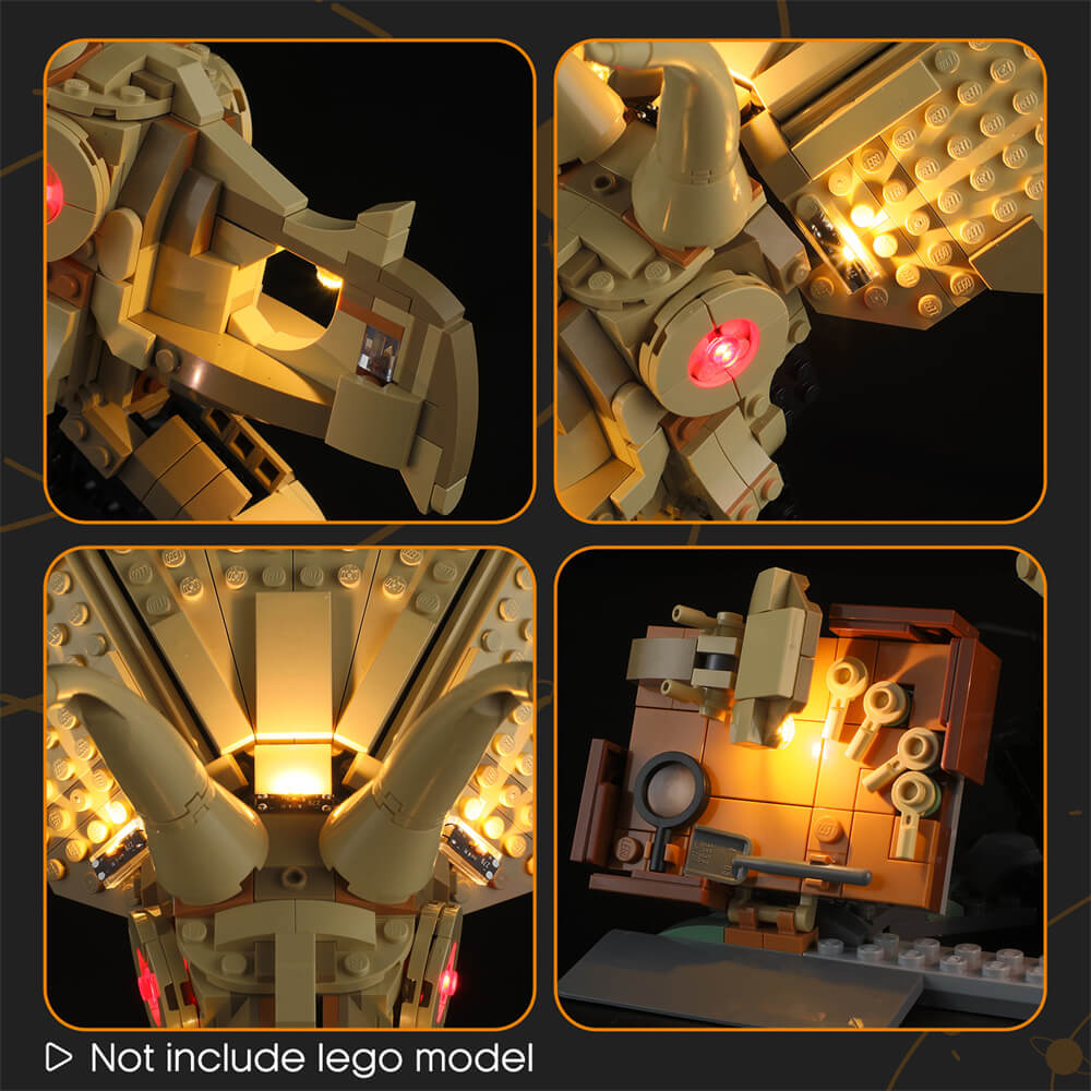 Light Kit for Dinosaur Fossils: Triceratops Skull 76969-Lightailing