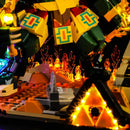 Ambient fantasy lighting effect in LEGO Zelda display