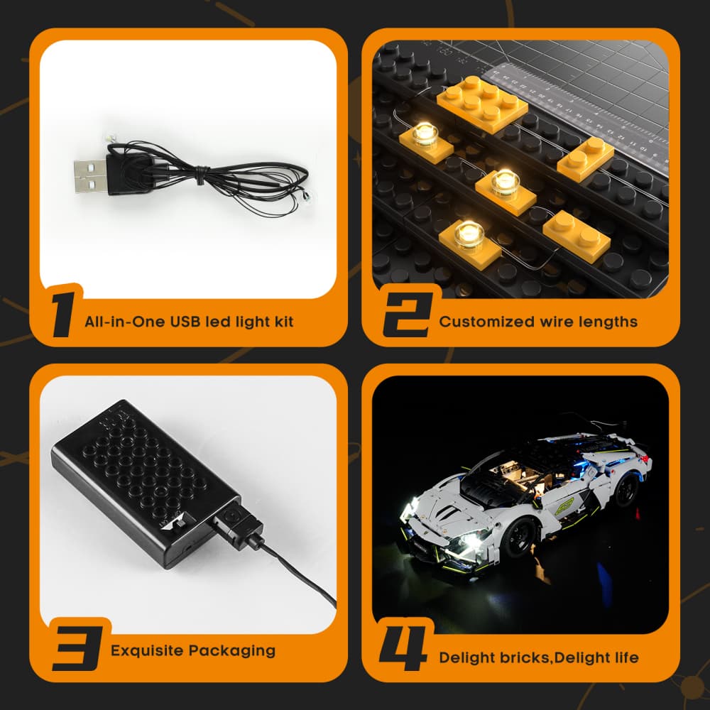 Light Kit for Lamborghini Revuelto Super Sports Car 42214 - Lightailing