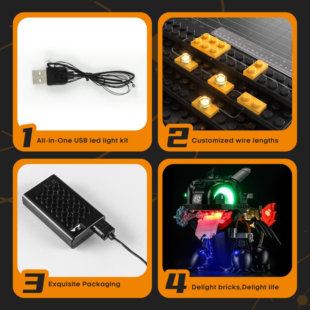 Light Kit for How to Train Your Dragon: Toothless 10375-Lightailing
