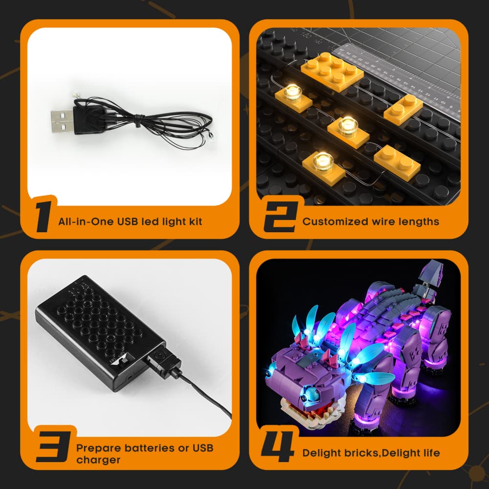 Light Kit for Klombo 77077-Lightailing
