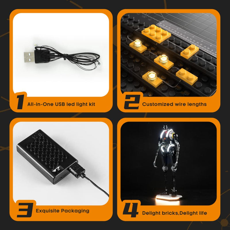 Kit d'éclairage pour droïde de sécurité K-2SO™ n° 75434 - Lightailing