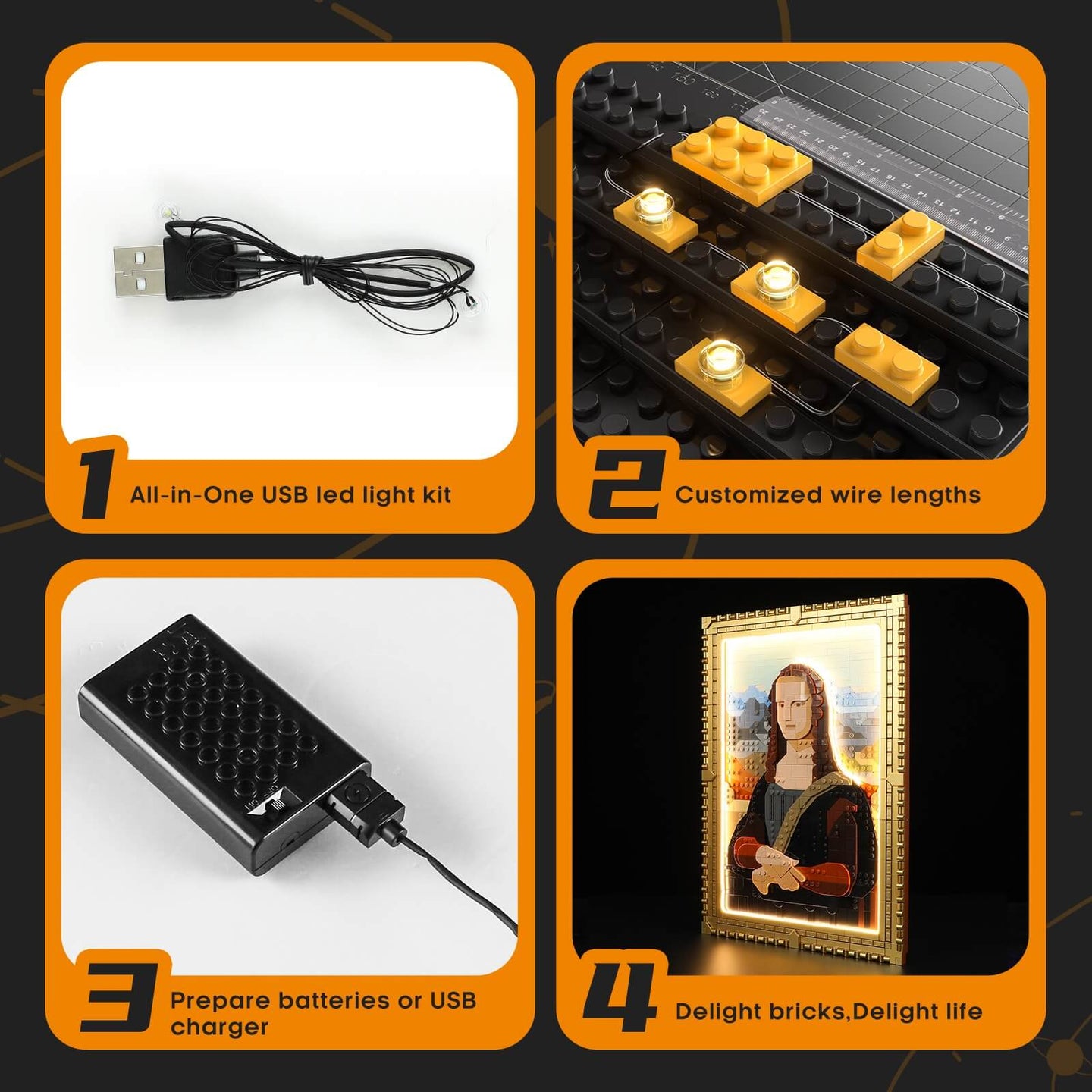 Light Kit for Mona Lisa 31213-Lightailing