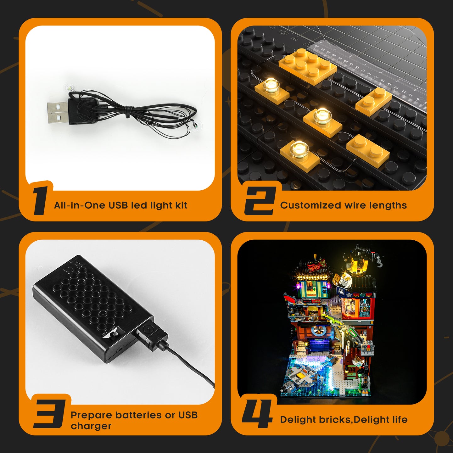 Lightailing Light Kit For NINJAGO City Workshops #71837-15