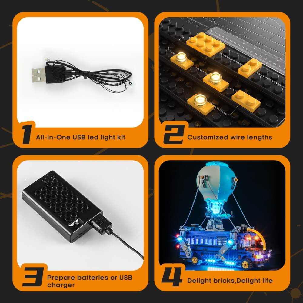 Light Kit for Battle Bus 77073-Lightailing