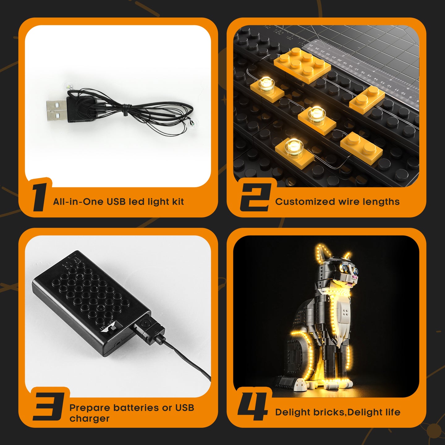 Light Kit for Tuxedo Cat 21349-Lightailing