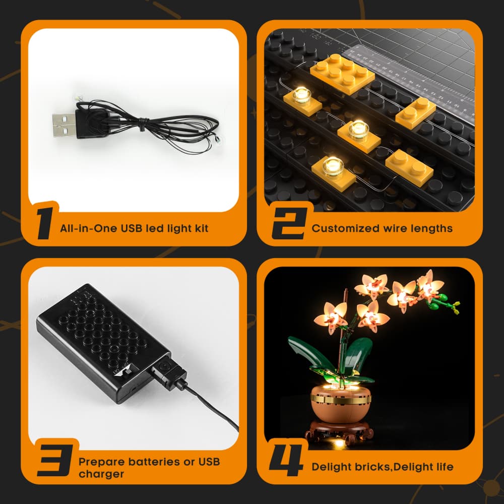 Beleuchtungsset für Mini Orchid 10343 -Lightailing