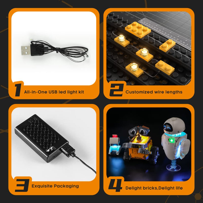 Light Kit For WALL-E and EVE