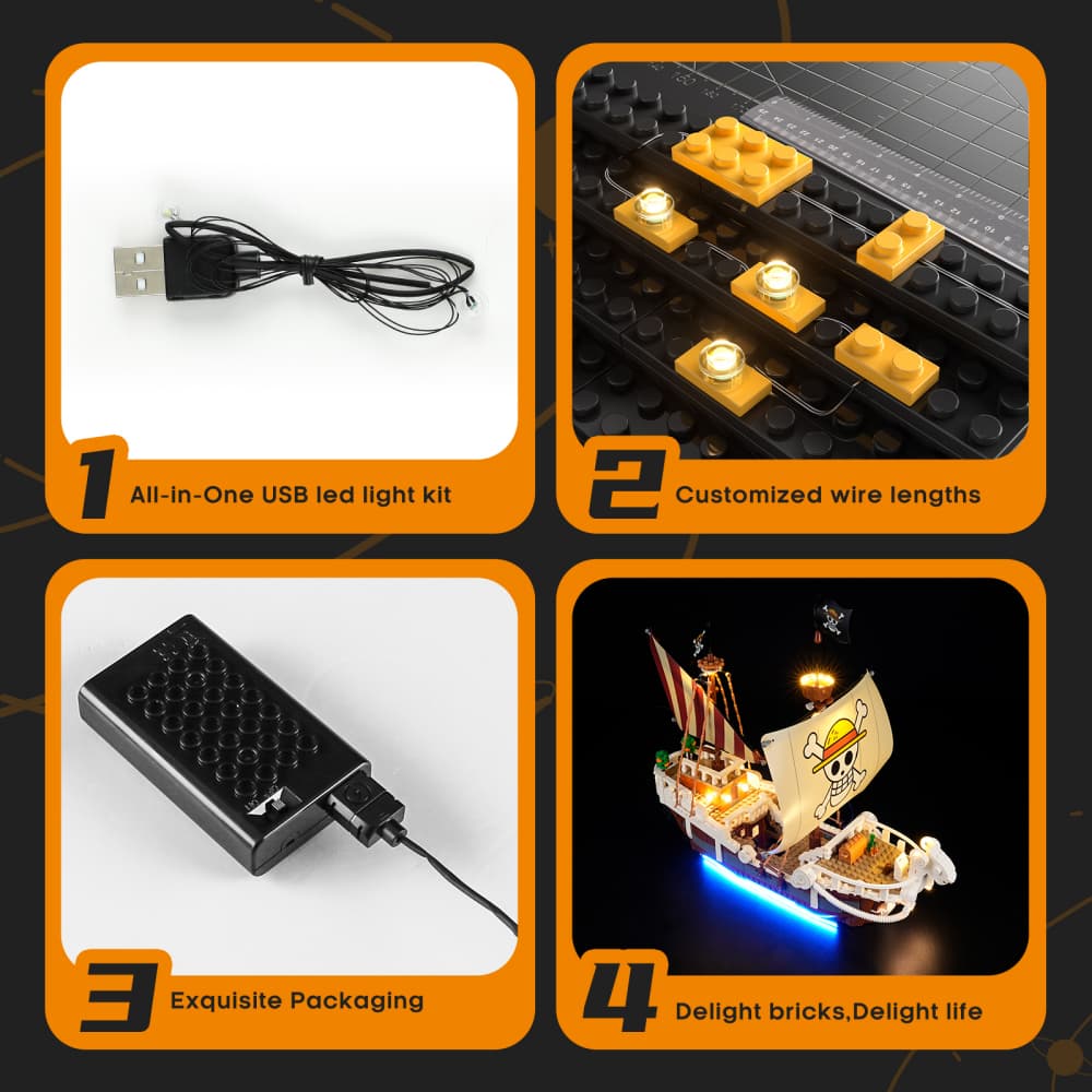 Light Kit for The Going Merry Pirate Ship 75639 - Lightailing