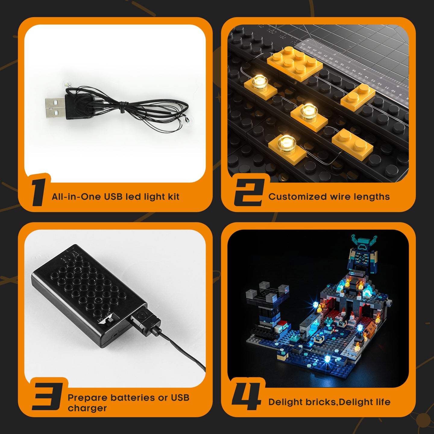 Light Kit for The Deep Dark Battle 21246-Lightailing