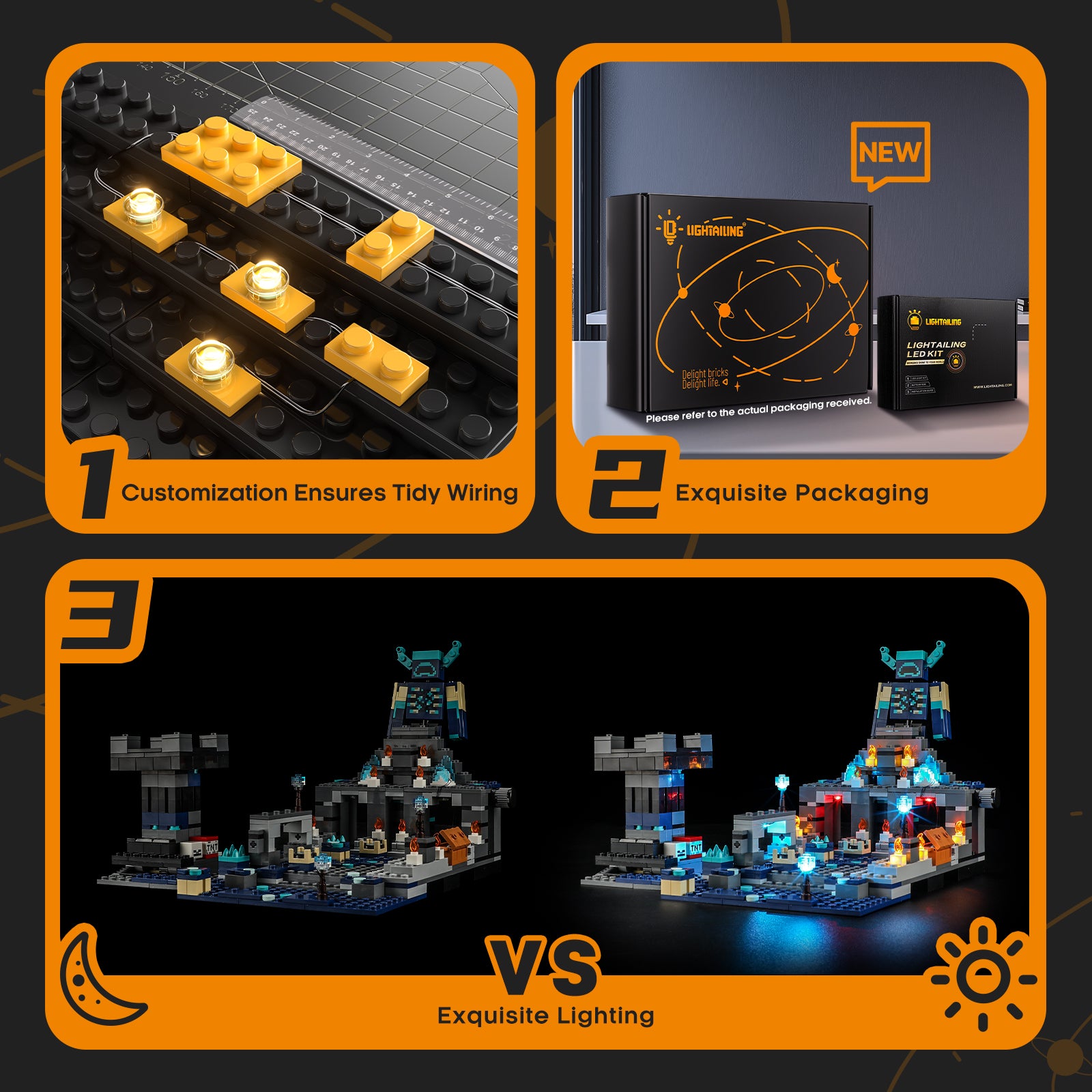Light Kit for The Deep Dark Battle 21246-Lightailing