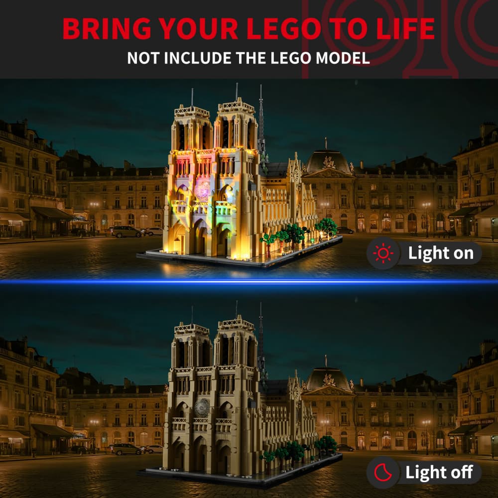Briksmax 2.0 Light Kit For Notre-Dame de Paris 21061 (Projector Light)-3