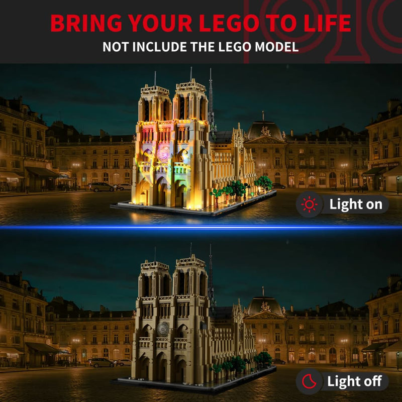 Briksmax 2.0 Light Kit For Notre-Dame de Paris 21061 (Projector Light)-3