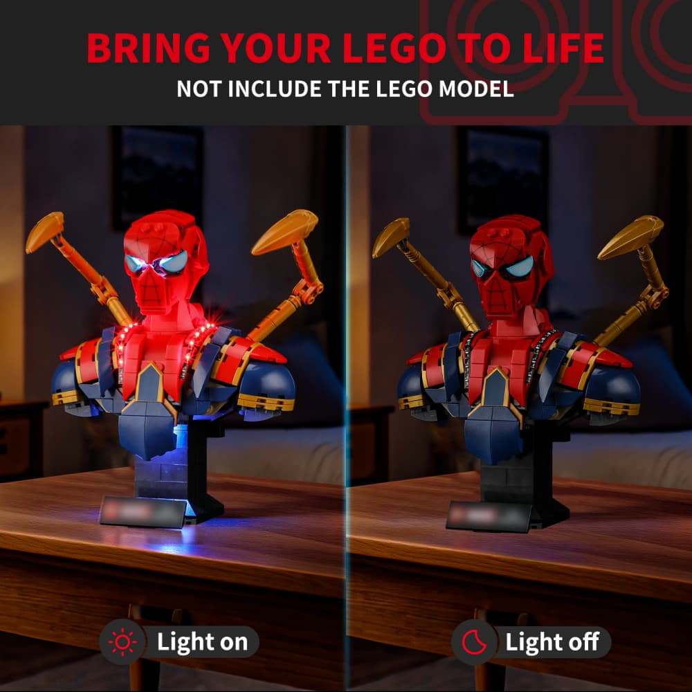 Briksmax 2.0 Light Kit For LEGO  Iron Spider-Man Bust #76326 - 3