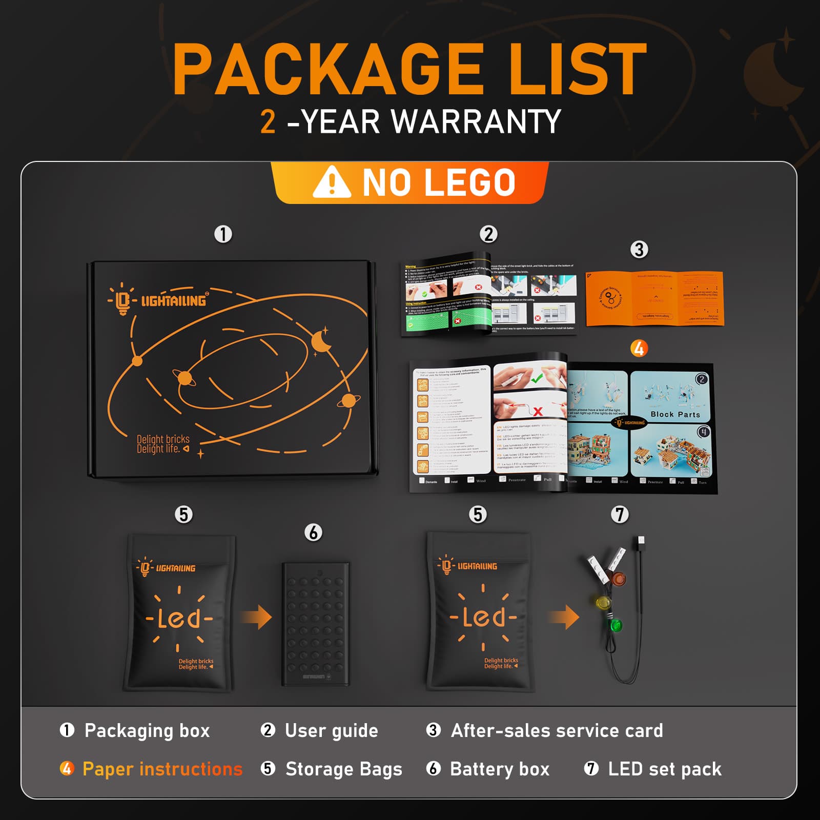 Light Kit for Mineral Collection 21362 - Lightailing