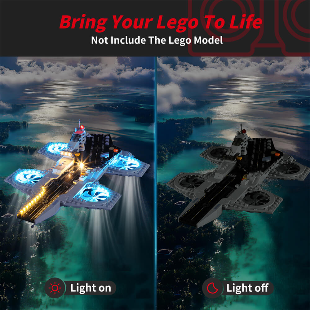 Beleuchtungsset für den Avengers Helicarrier 76295 - Briksmax 2.0