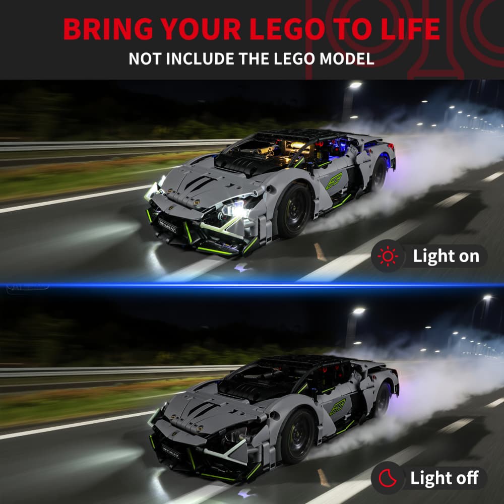  Briksmax 2.0 Light Kit For LEGO Lamborghini Revuelto Super Sports Car #42214 -3