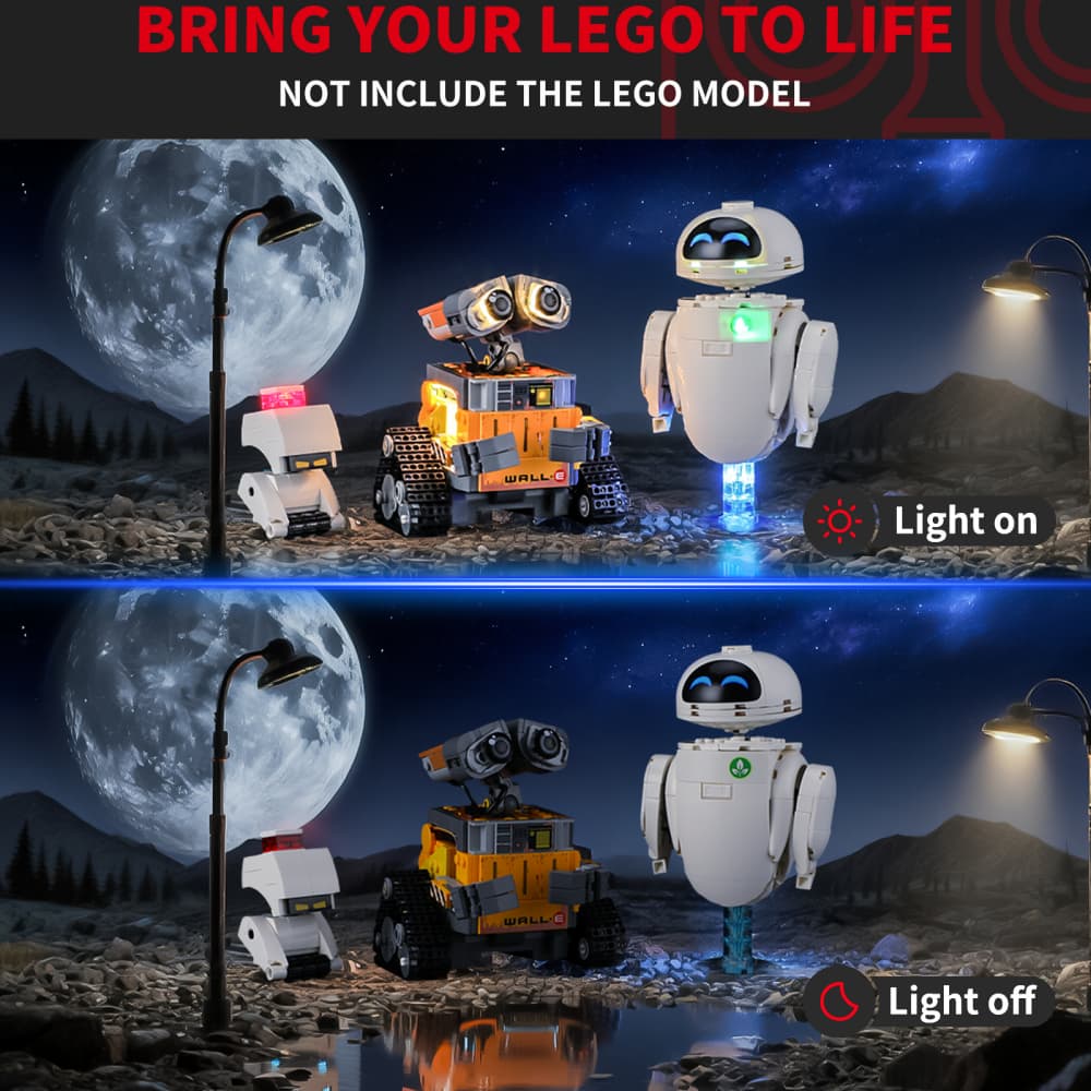 Briksmax 2.0 Light Kit For LEGO WALL-E and EVE  #43279 - 3
