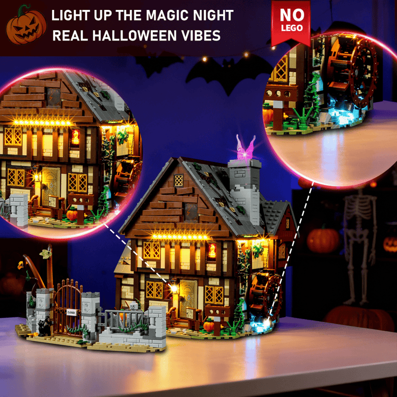 Light Kits For Disney Hocus Pocus: The Sanderson Sisters' Cottage 21341-Briksmax