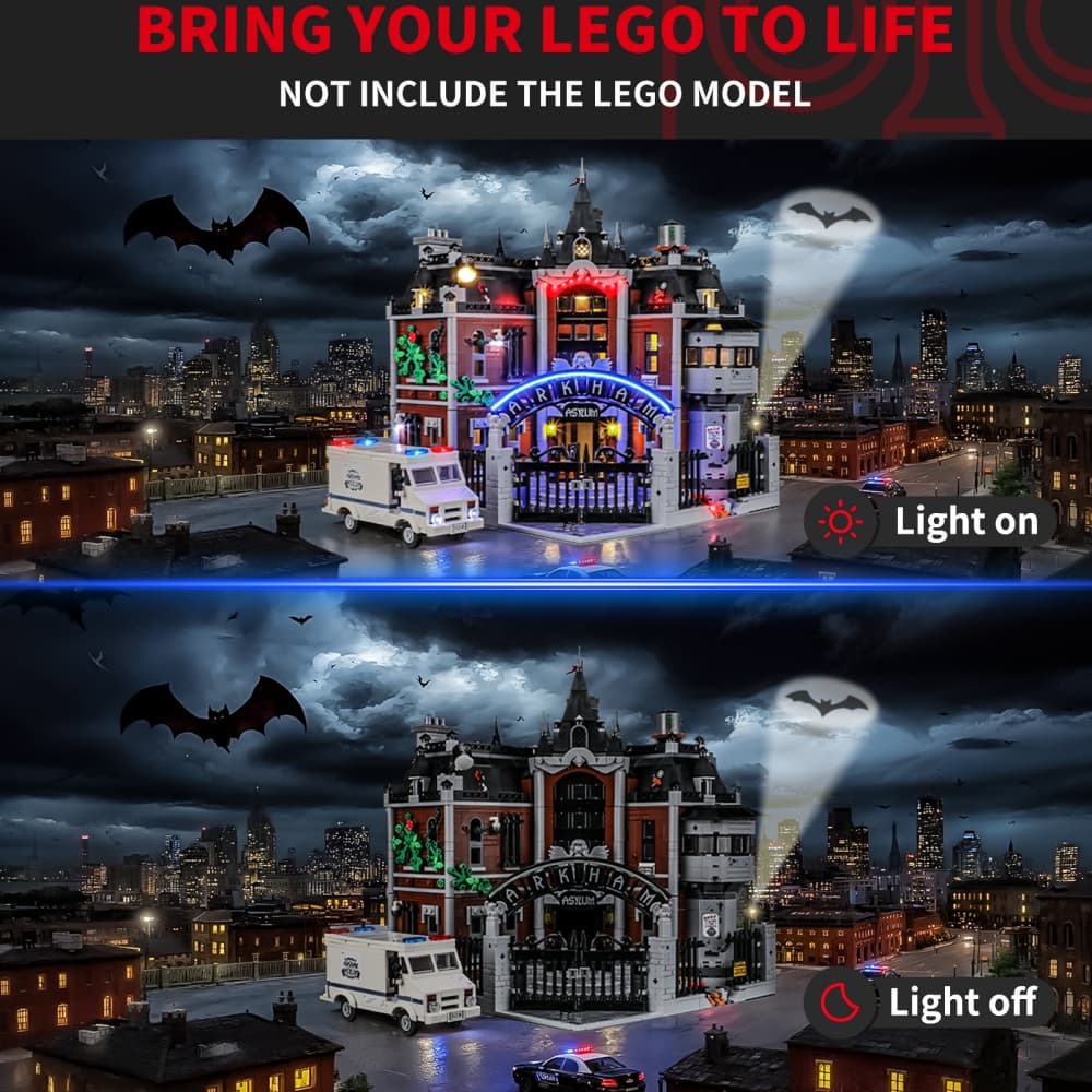 Briksmax 2.0 Light Kit For LEGO Arkham Asylum  #76300- 3