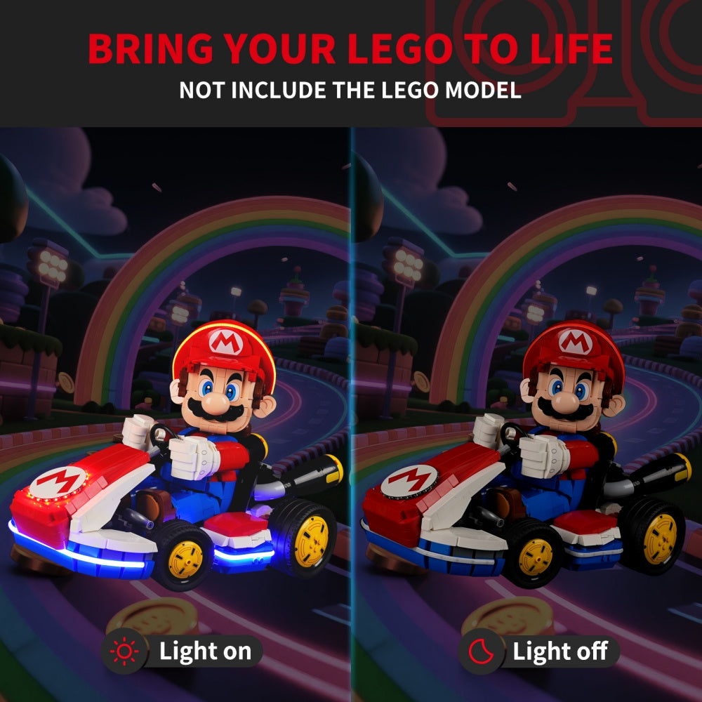 Beleuchtungsset für Mario Kart – Mario &amp; Standard Kart 72037 - Briksmax 2.0