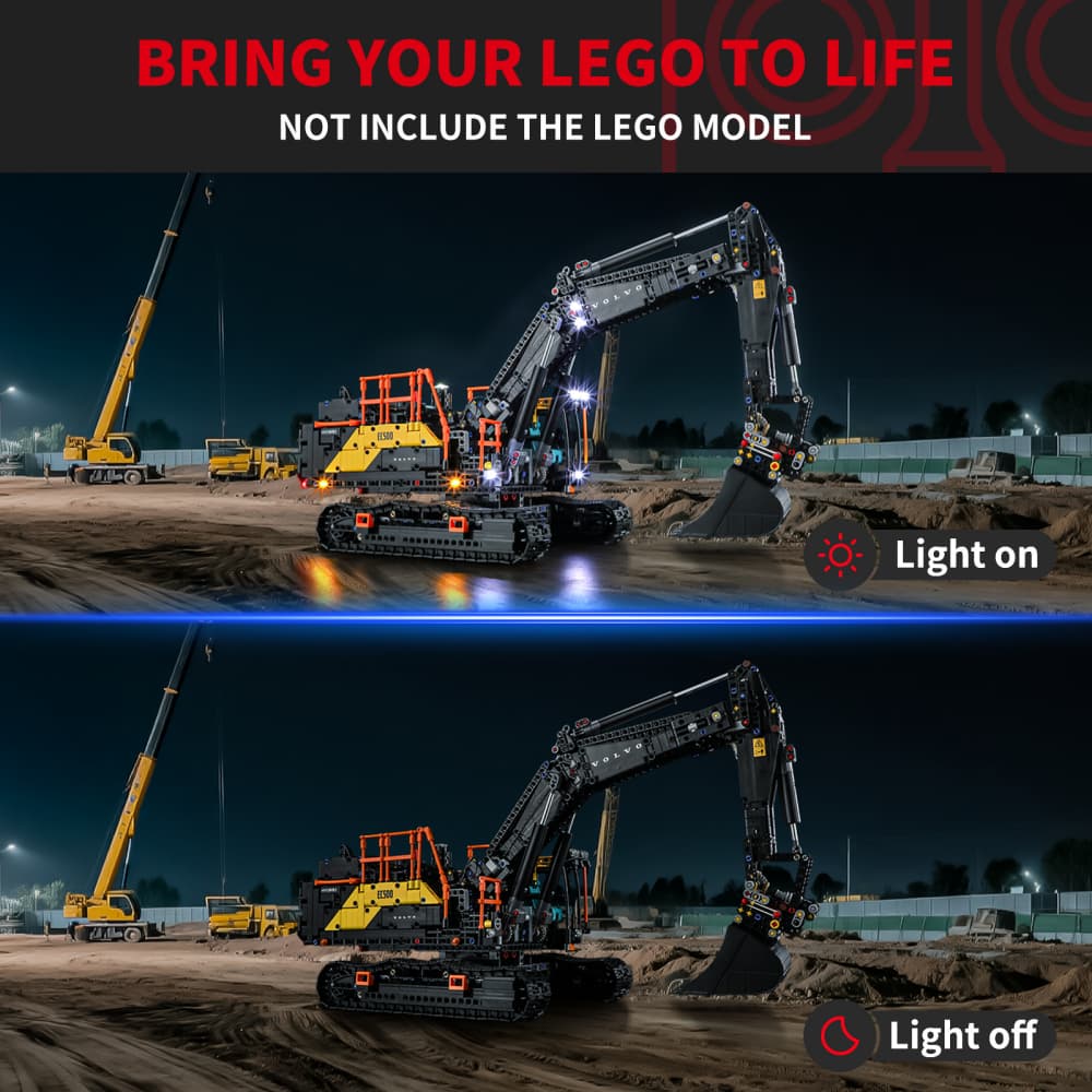 Briksmax 2.0 Light Kit For LEGO Volvo EC500 Hybrid Excavator #42215 -3