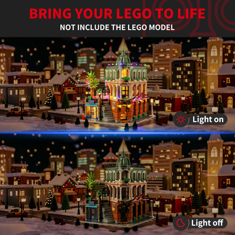 Beleuchtungsset für Boutique-Hotel Nr. 10297 (Weihnachtsversion) – Briksmax 2.0