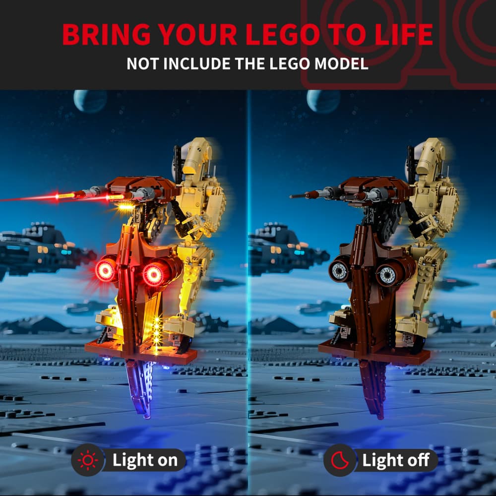 Briksmax Light Kit For Battle Droid with STAP #75428- 3
