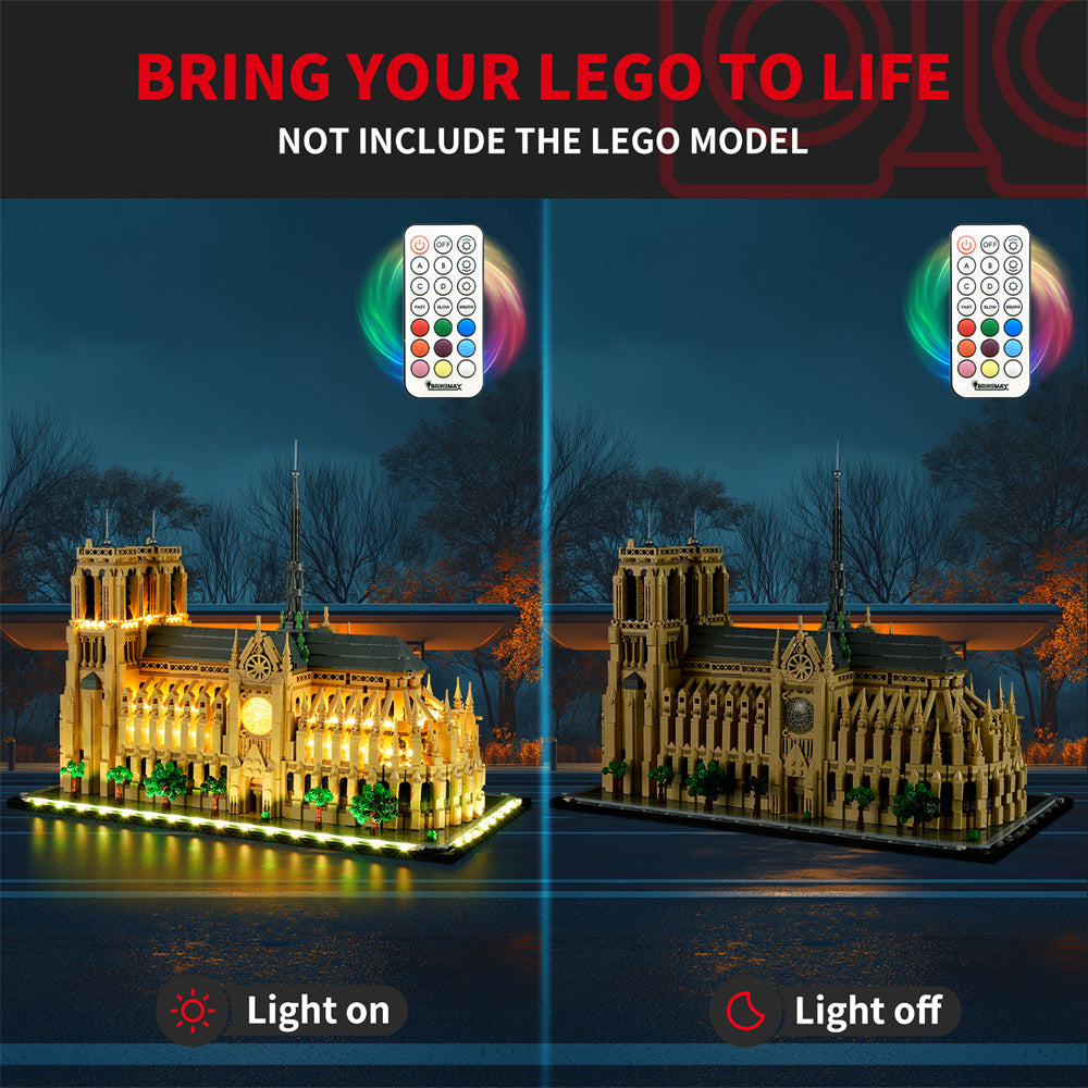 Briksmax 2.0 Light Kit For LEGO Notre-Dame de Paris 21061(Remote Version）-3