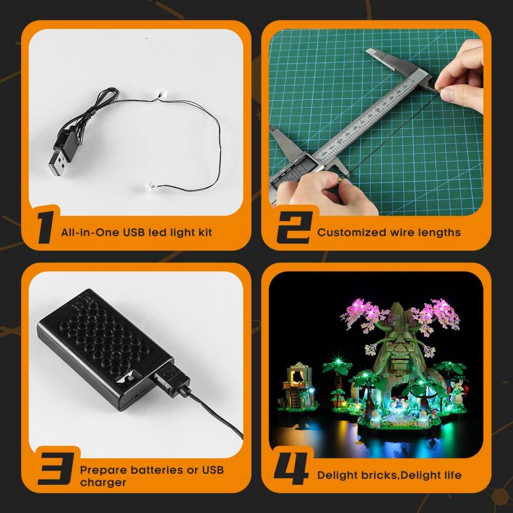 Light Kit For Great Deku Tree 2-in-1 (77092)-Lightailing