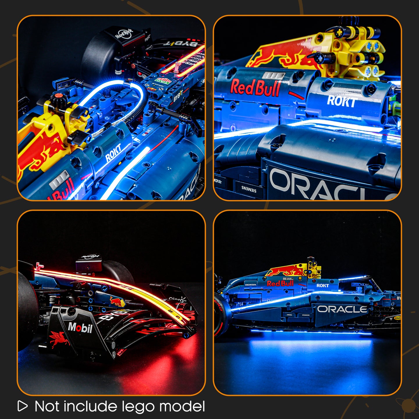 Light Kit For LEGO Oracle Red Bull Racing RB20 F1 Car #42206-11