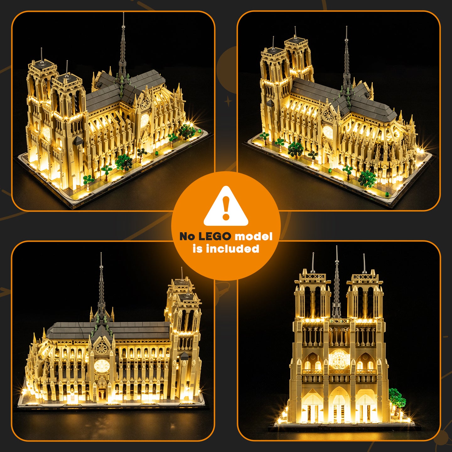 Light Kit for Notre-Dame de Paris 21061-Lightailing(Remote Version)