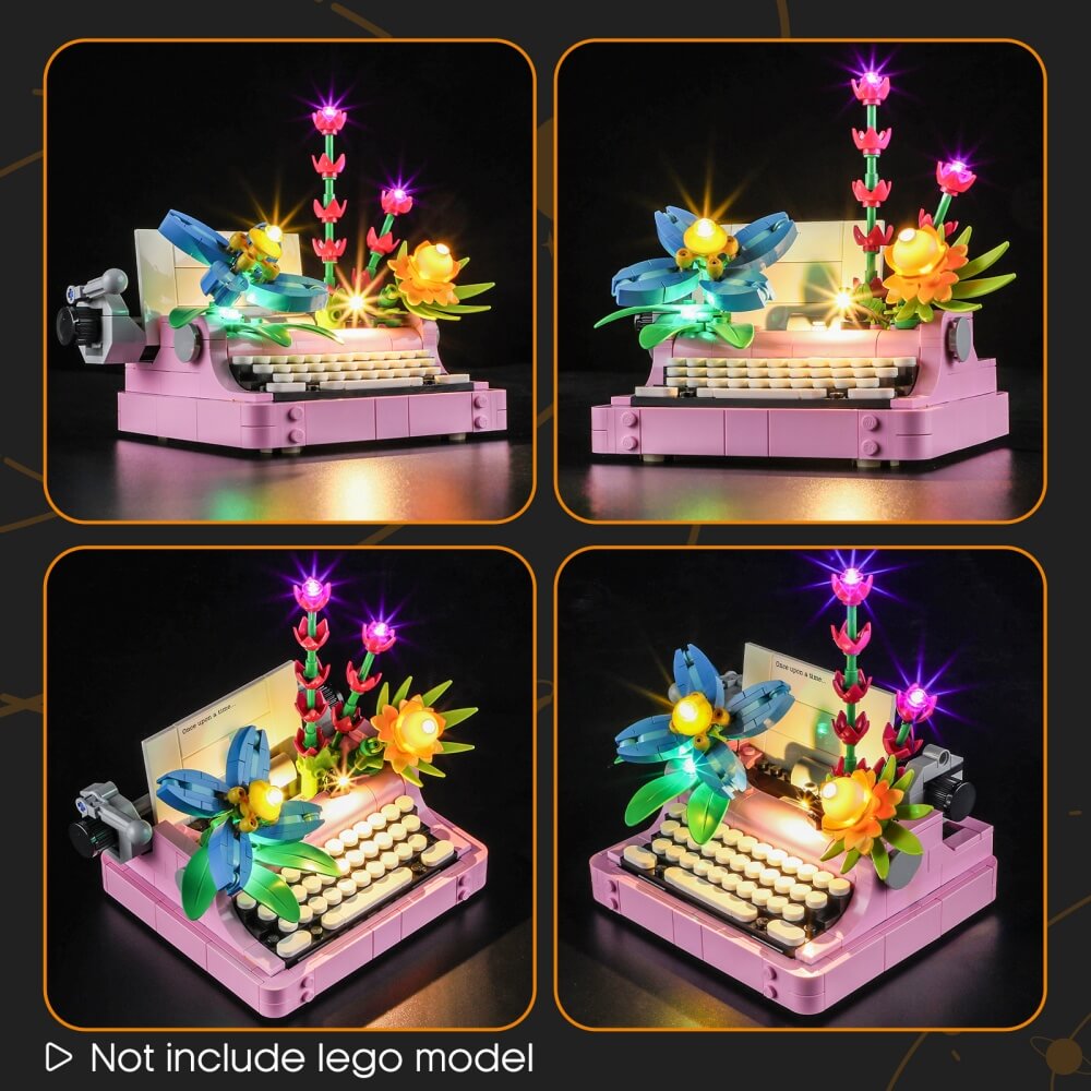 Light Kit for Typewriter with Flowers 31169- Lightailing