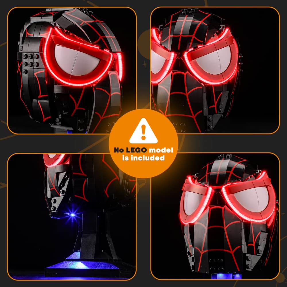 Lightailing Light Kit For LEGO Miles Morales' Mask #76329 - 12