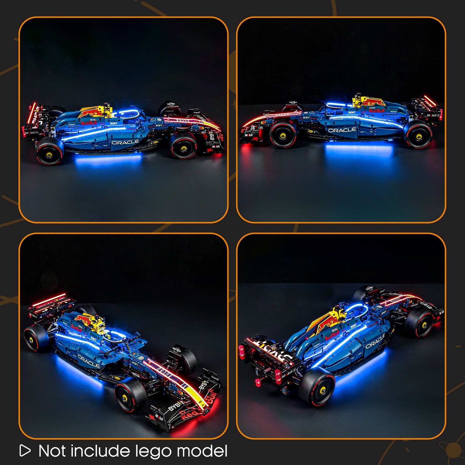Light Kit For LEGO Oracle Red Bull Racing RB20 F1 Car #42206-12