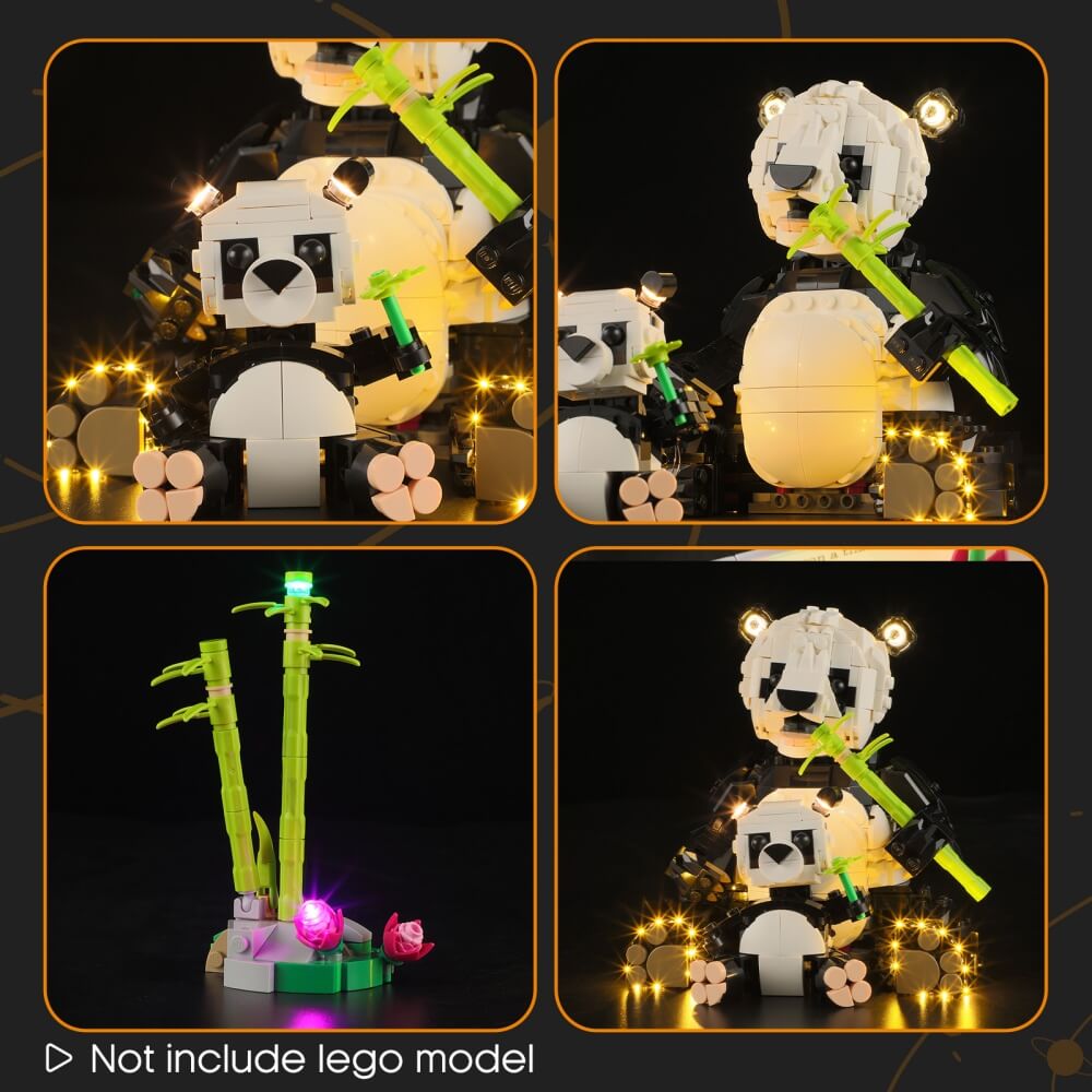 Beleuchtungsset für Wildtiere: Panda-Familie 31165—Lightailing