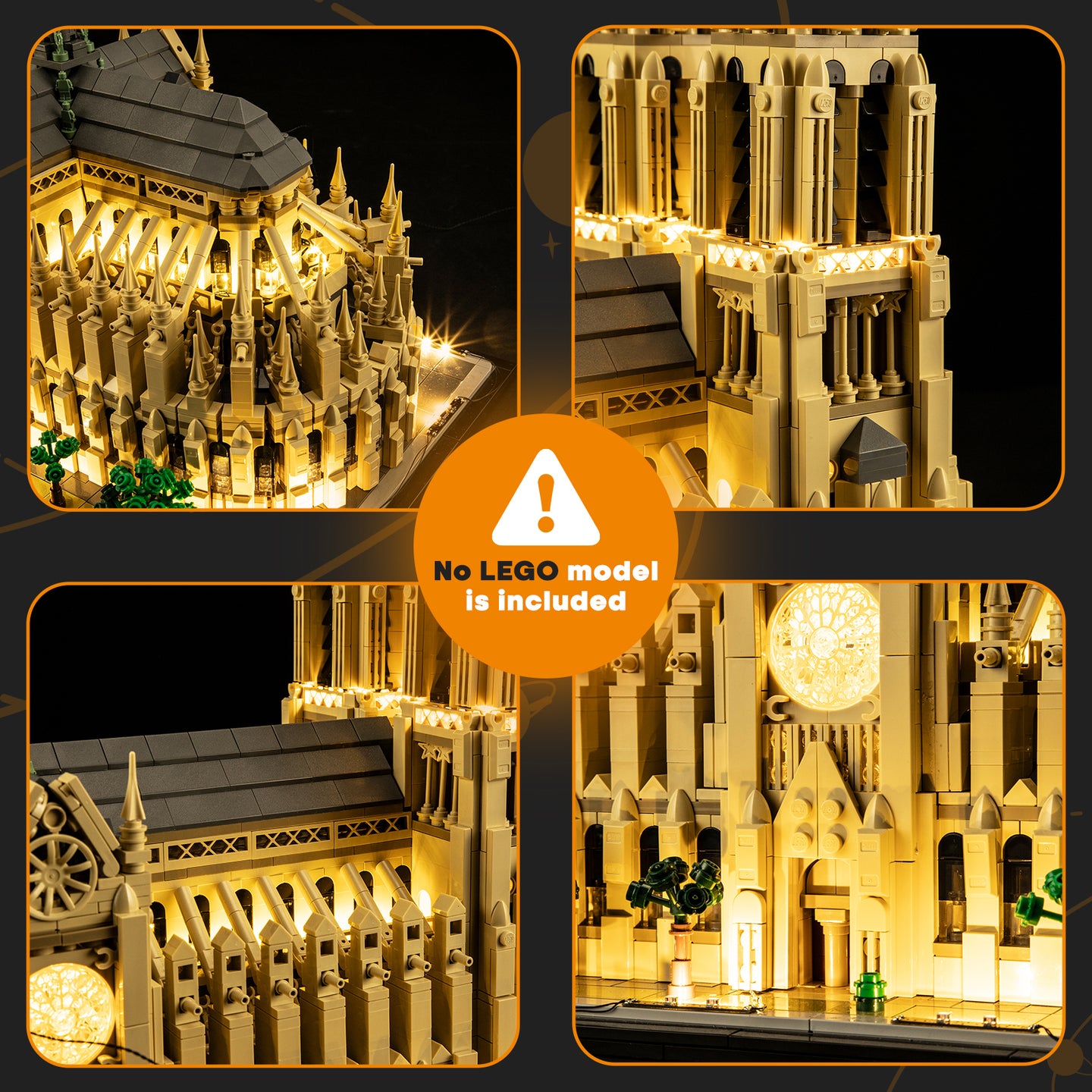 Light Kit for Notre-Dame de Paris 21061-Lightailing(Remote Version)