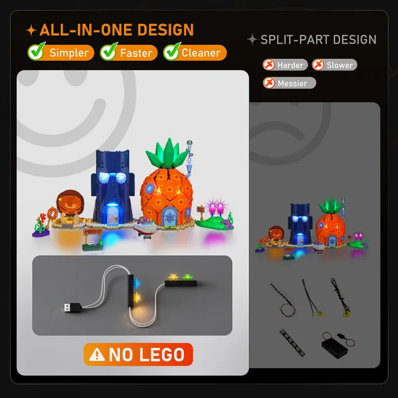 Light Kit for SpongeBob SquarePants: Bikini Bottom 11386  - Lightailing【Not Final Price｜Coming Soon】