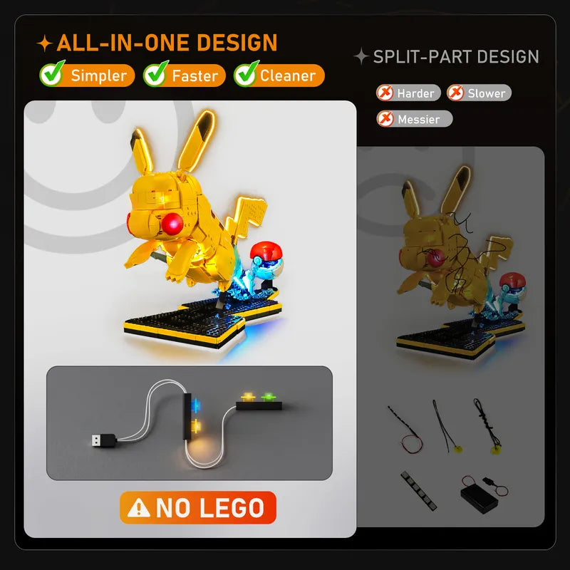 Beleuchtungsset für Pikachu und Pokéball 72152 - Lightailing
