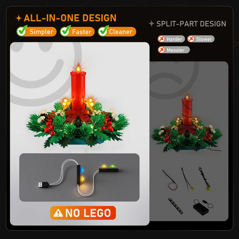 Kit d'éclairage pour décoration de table de Noël 40743-Lightailing